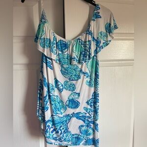 Lilly Pulitzer Neveah One Shoulder Top Size L